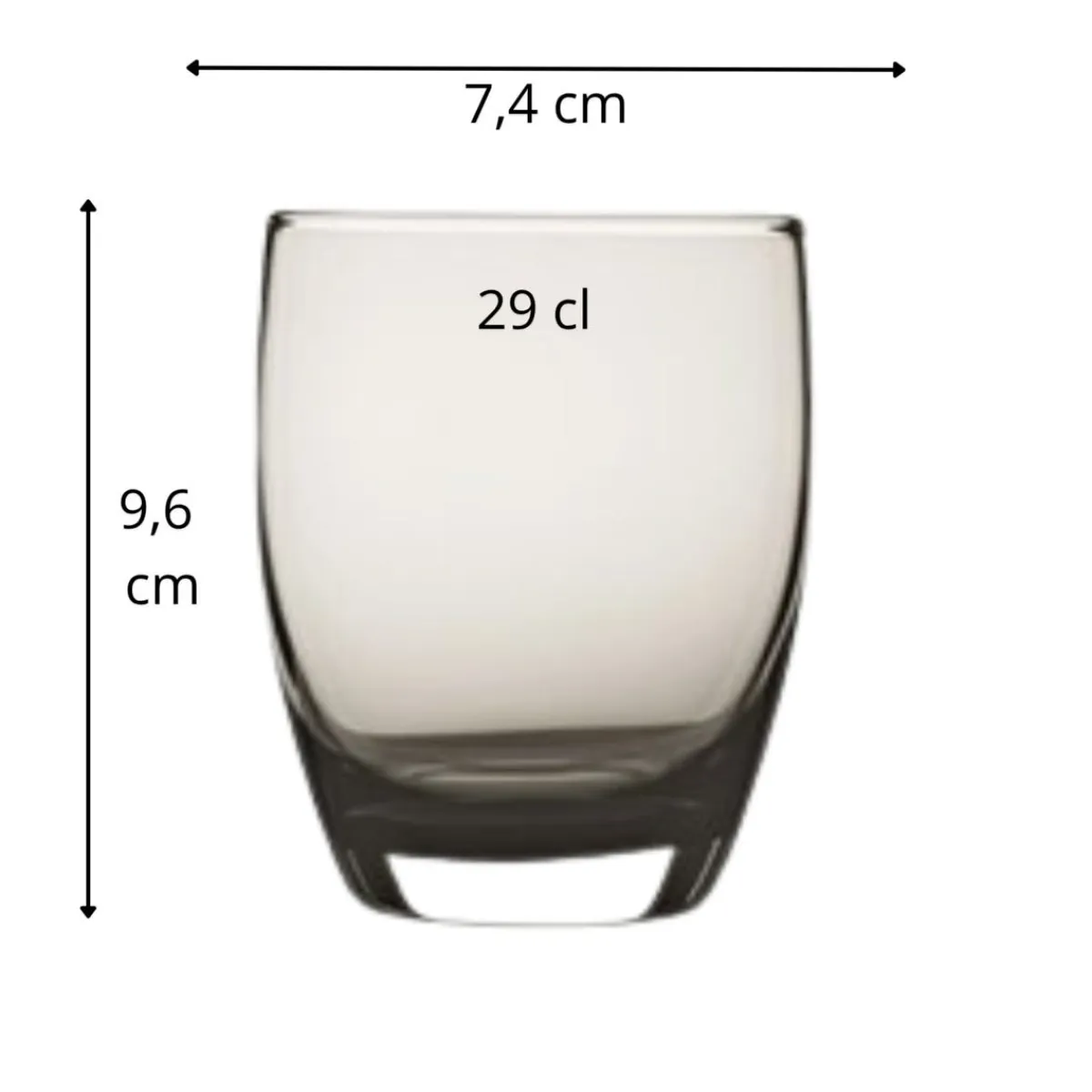 Gobelet gris verre 29 cl Allegro - DEGRENNE Clearance