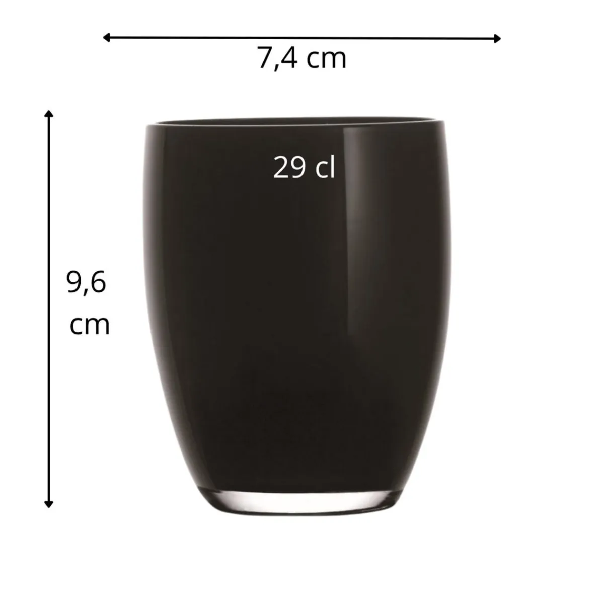 Gobelet noir verre 29 cl Allegro - DEGRENNE New