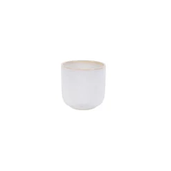 Gobelet rond Beige rosé grès émaillé 18 cl Ø 8 cm Pearl - PRO.MUNDI Clearance