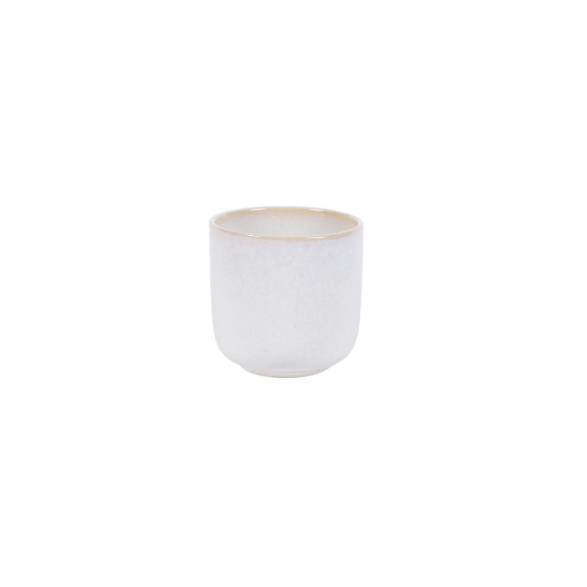 Gobelet rond Beige rosé grès émaillé 18 cl Ø 8 cm Pearl - PRO.MUNDI Clearance