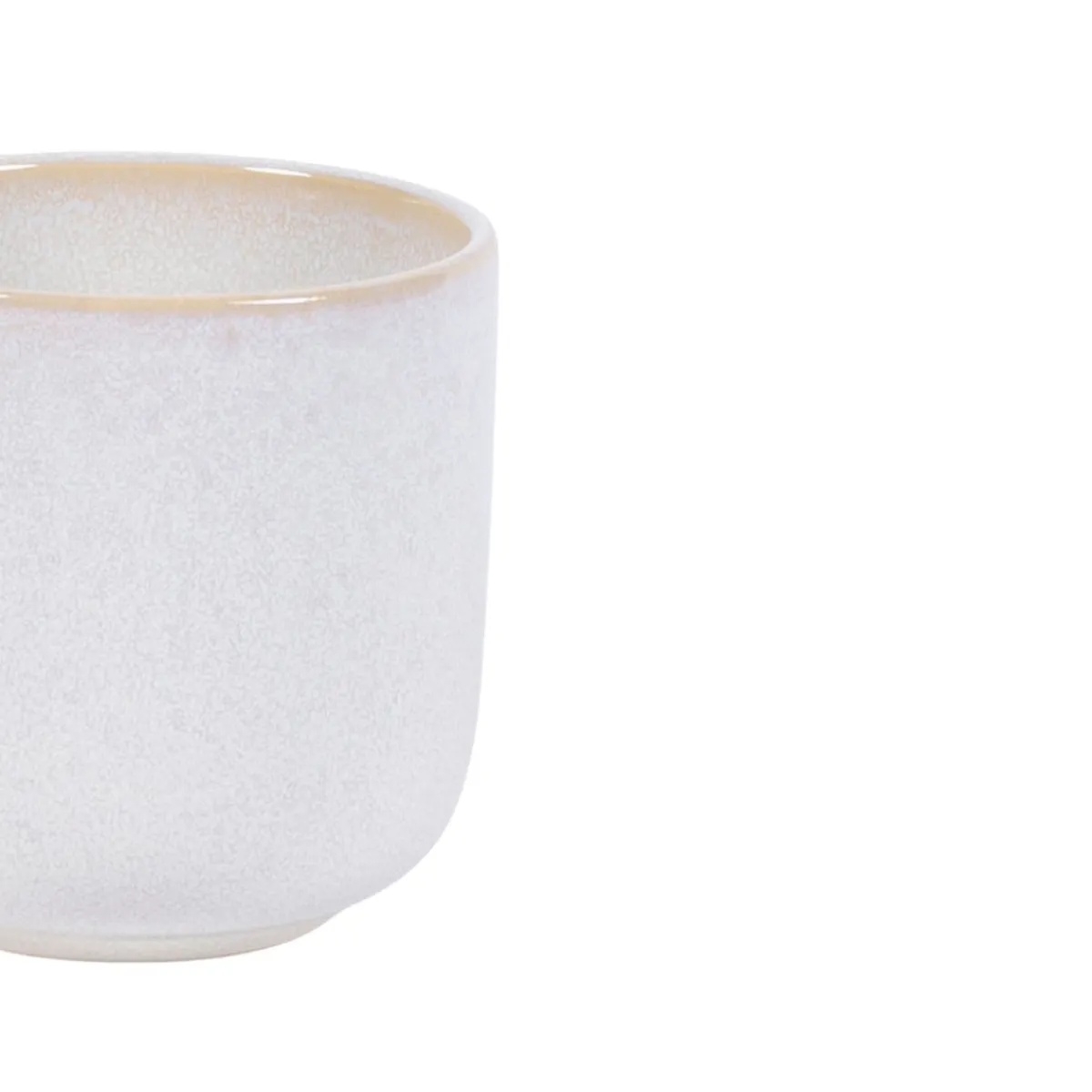 Gobelet rond Beige rosé grès émaillé 18 cl Ø 8 cm Pearl - PRO.MUNDI Clearance