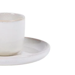 PRO.MUNDI Gobelet rond Beige rosé grès émaillé 9 cl Ø 6,2 cm Pearl Discount