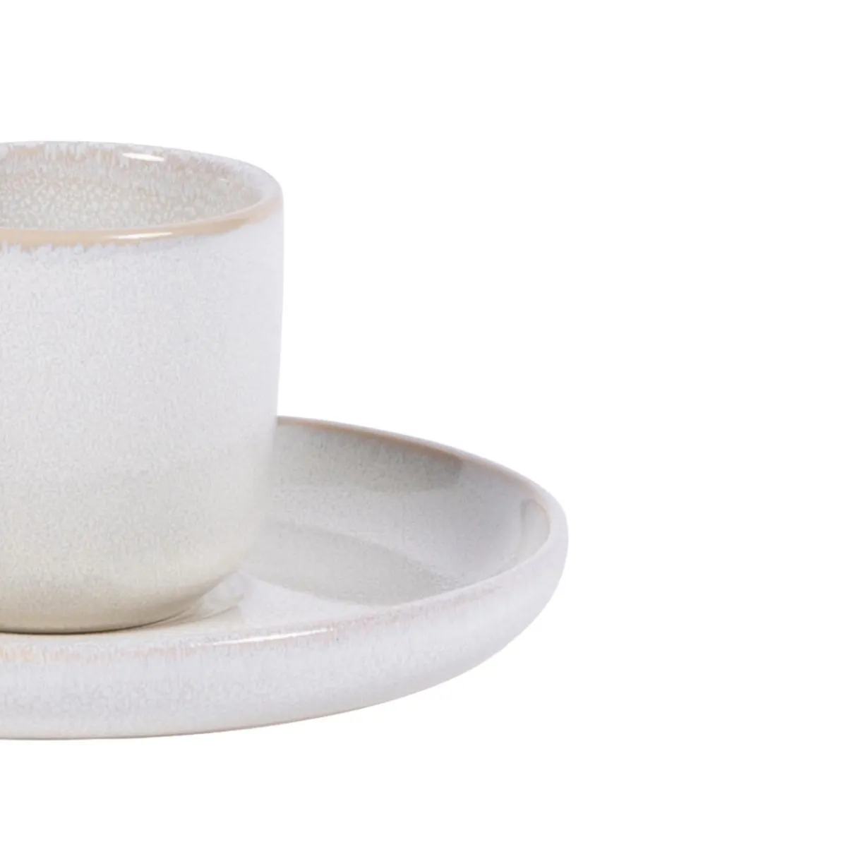 PRO.MUNDI Gobelet rond Beige rosé grès émaillé 9 cl Ø 6,2 cm Pearl Discount