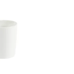 Gobelet rond blanc grès émaillé 10 cl Ø 6 cm Prismo - PRO.MUNDI Online