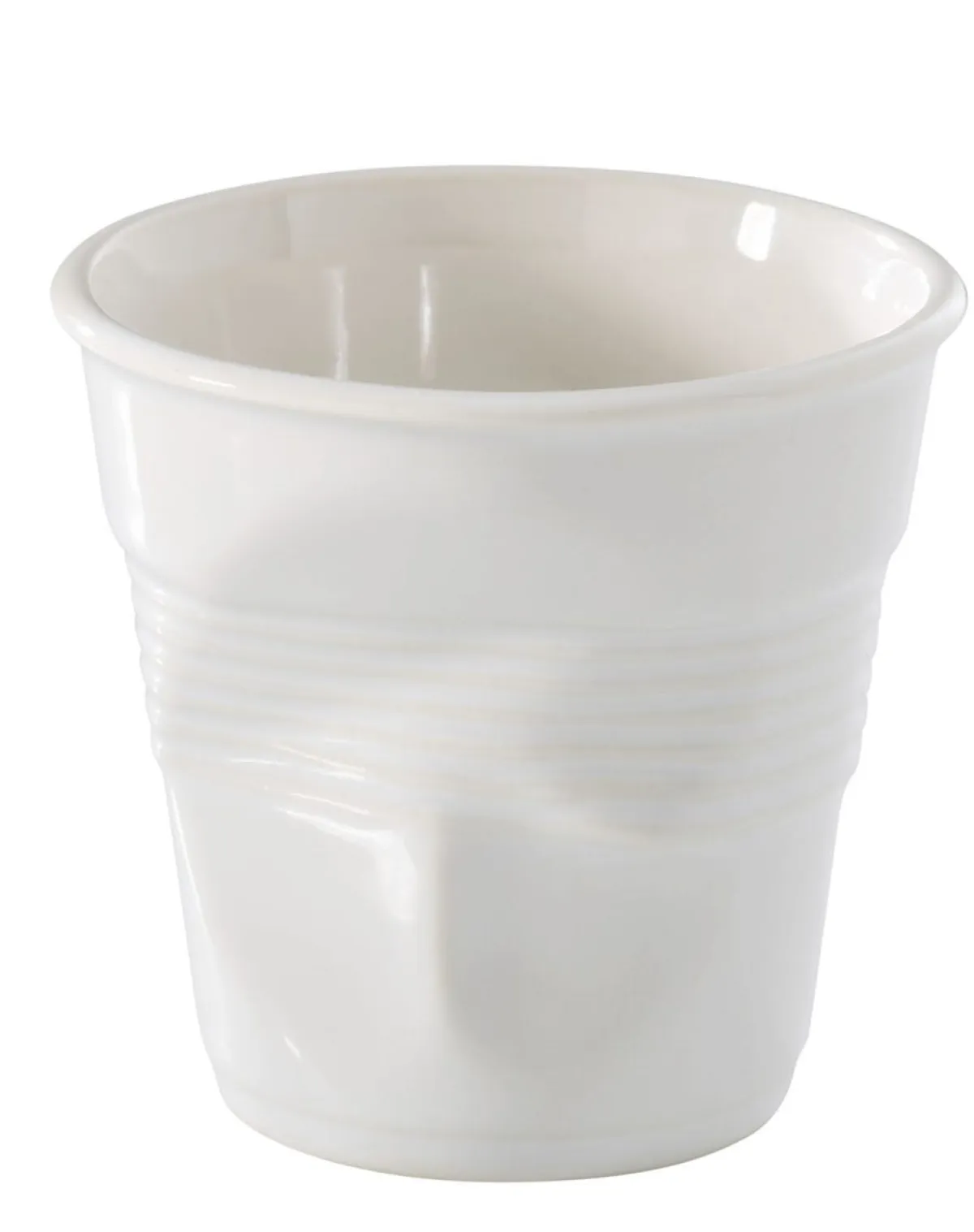Gobelet rond blanc porcelaine culinaire 8 cl Ø 6,5 cm Froisse - REVOL Discount