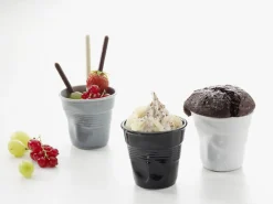 Gobelet rond blanc porcelaine culinaire 8 cl Ø 6,5 cm Froisse - REVOL Discount