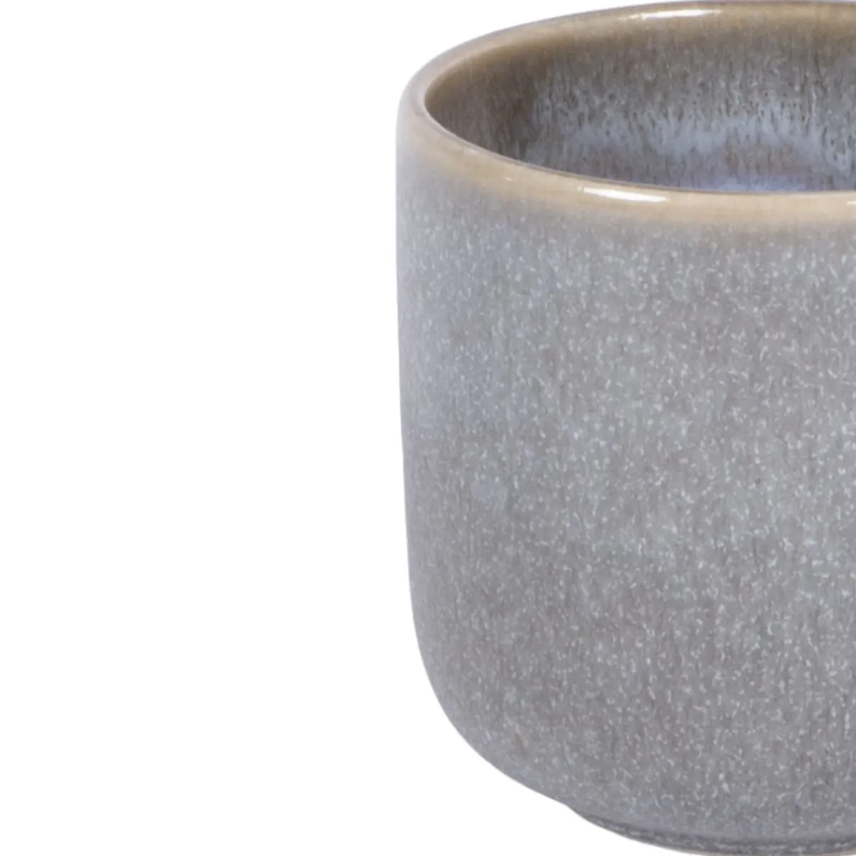 Gobelet rond bleu glacier grès émaillé 18 cl Ø 8 cm Snow - PRO.MUNDI Outlet