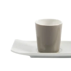 Gobelet rond marron grès émaillé 10 cl Ø 6 cm Prismo - PRO.MUNDI Discount