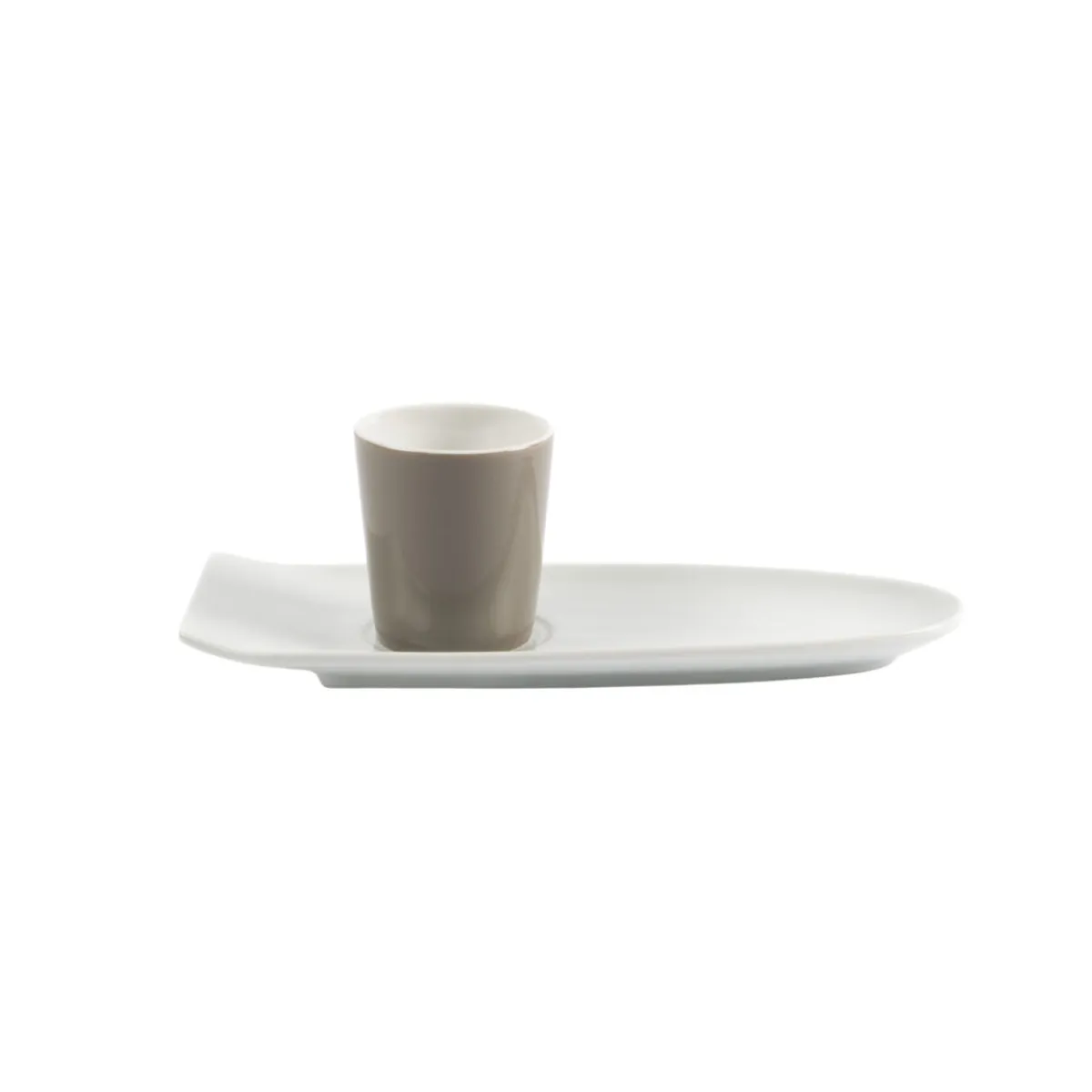 Gobelet rond marron grès émaillé 10 cl Ø 6 cm Prismo - PRO.MUNDI Discount