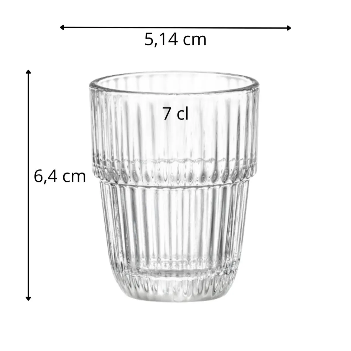 BORMIOLI ROCCO Gobelet shot verre trempé 7 cl Barshine Hot