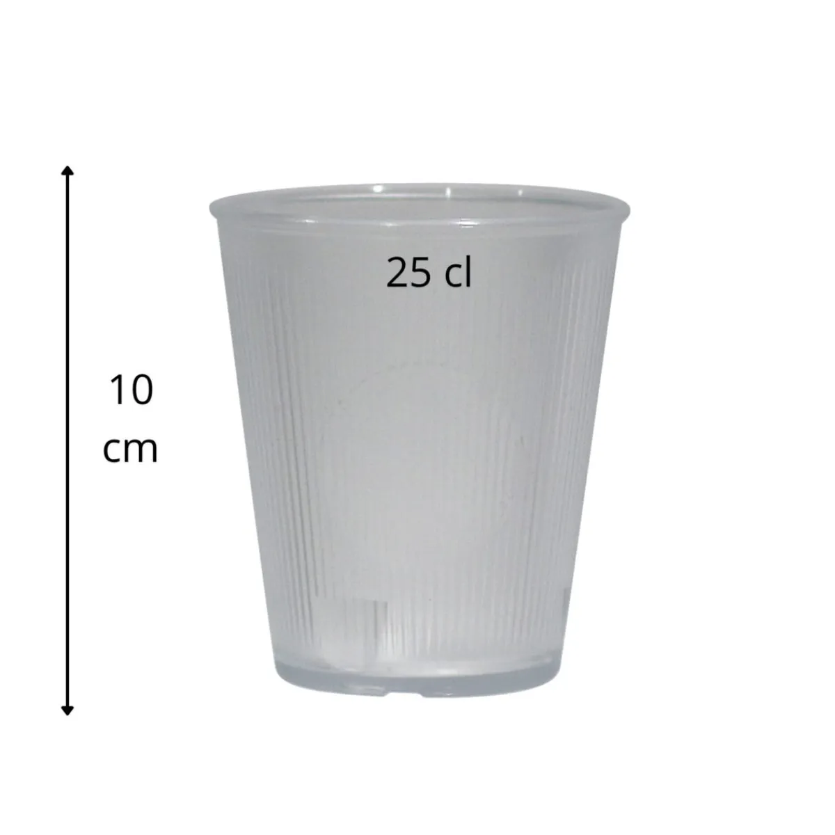 Gobelet strié tritan 25 cl - Aucune Discount