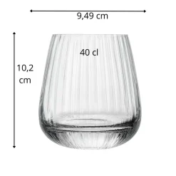 LUIGI BORMIOLI Gobelet strié verre cristallin 40 cl Cocktail Club Sale