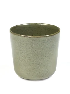 Gobelet à thé vert grès émaillé 30 cl Ø 9 cm Surface - SERAX