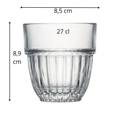 Gobelet verre pressé 27 cl Cedrat - LA ROCHERE Outlet