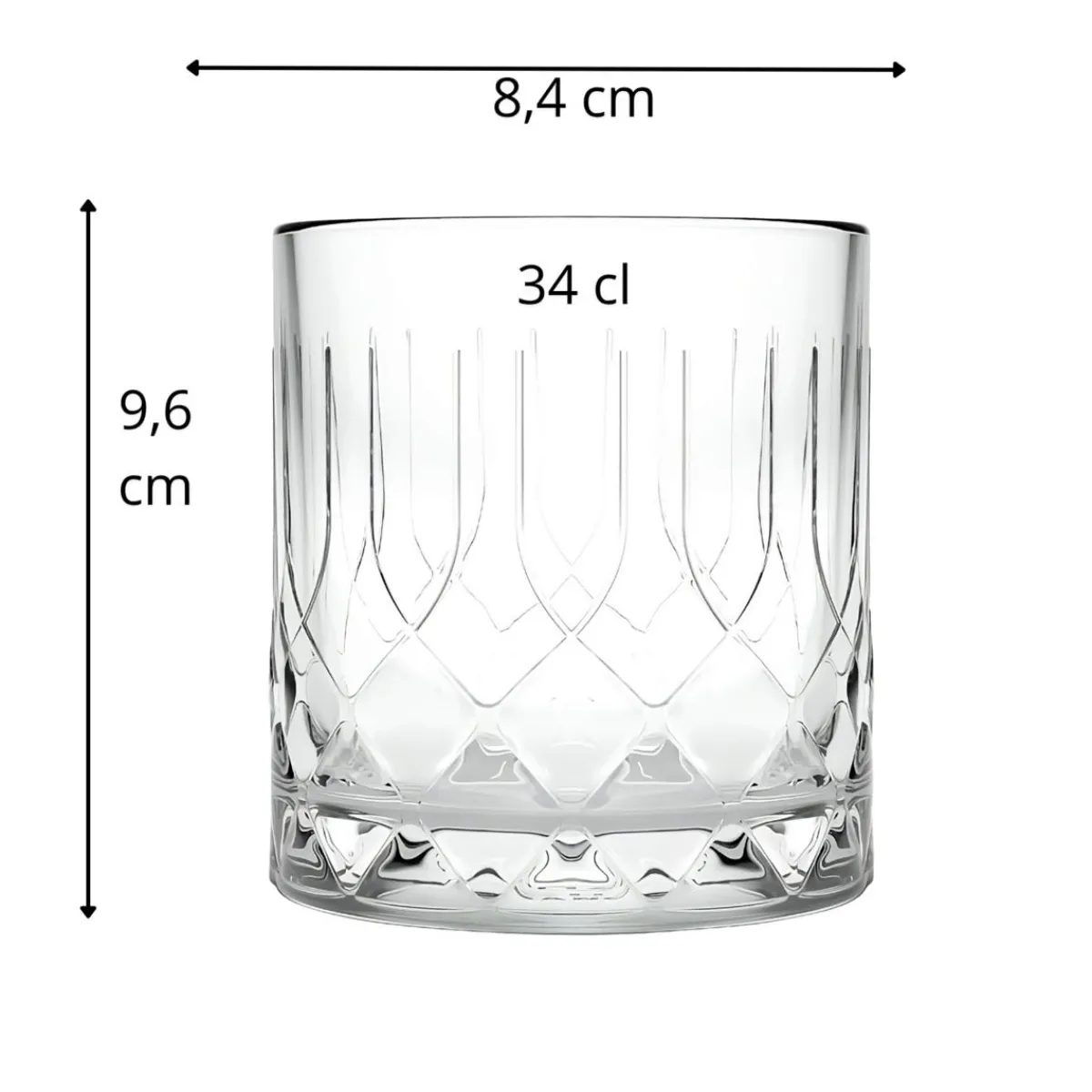 Gobelet verre pressé 34 cl Chicago - LA ROCHERE Sale