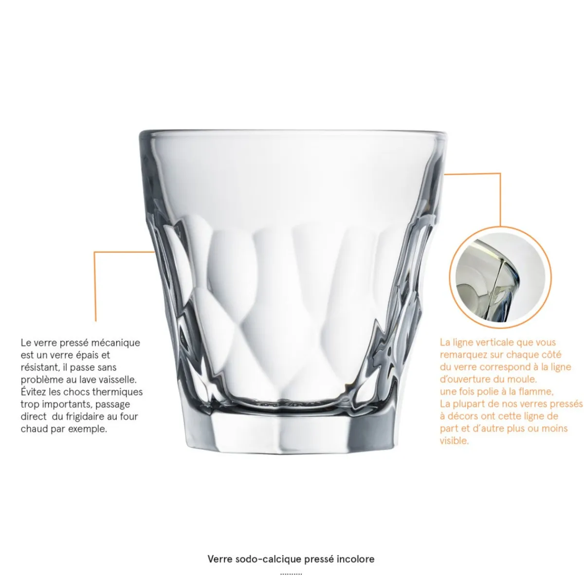 Gobelet verre pressé 29 cl Silex - LA ROCHERE Best