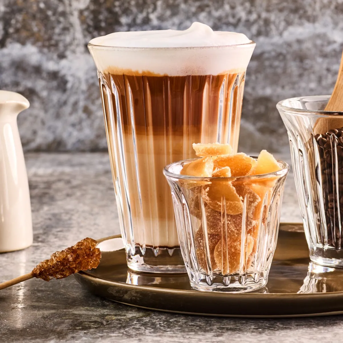 LA ROCHERE Gobelet verre pressé 36 cl Zinc Discount