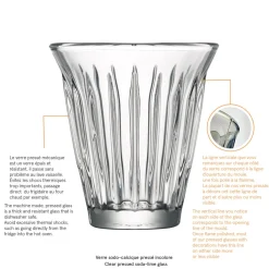 Gobelet verre pressé 19 cl Zinc - LA ROCHERE Clearance