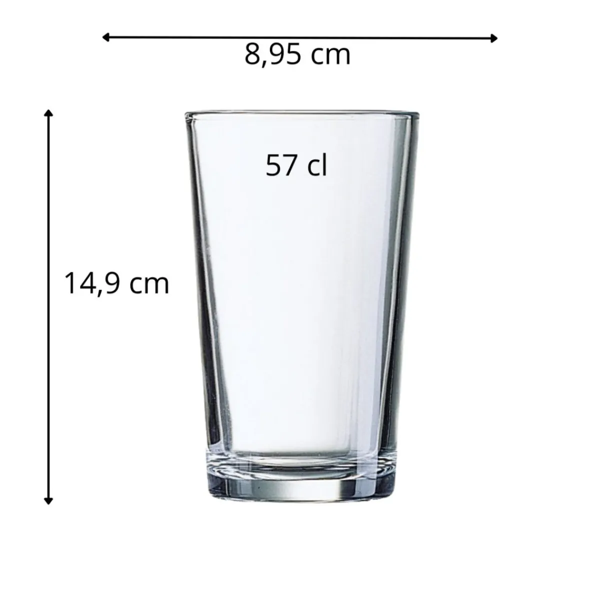 ARCOROC Gobelet verre trempé 57 cl Conique Best