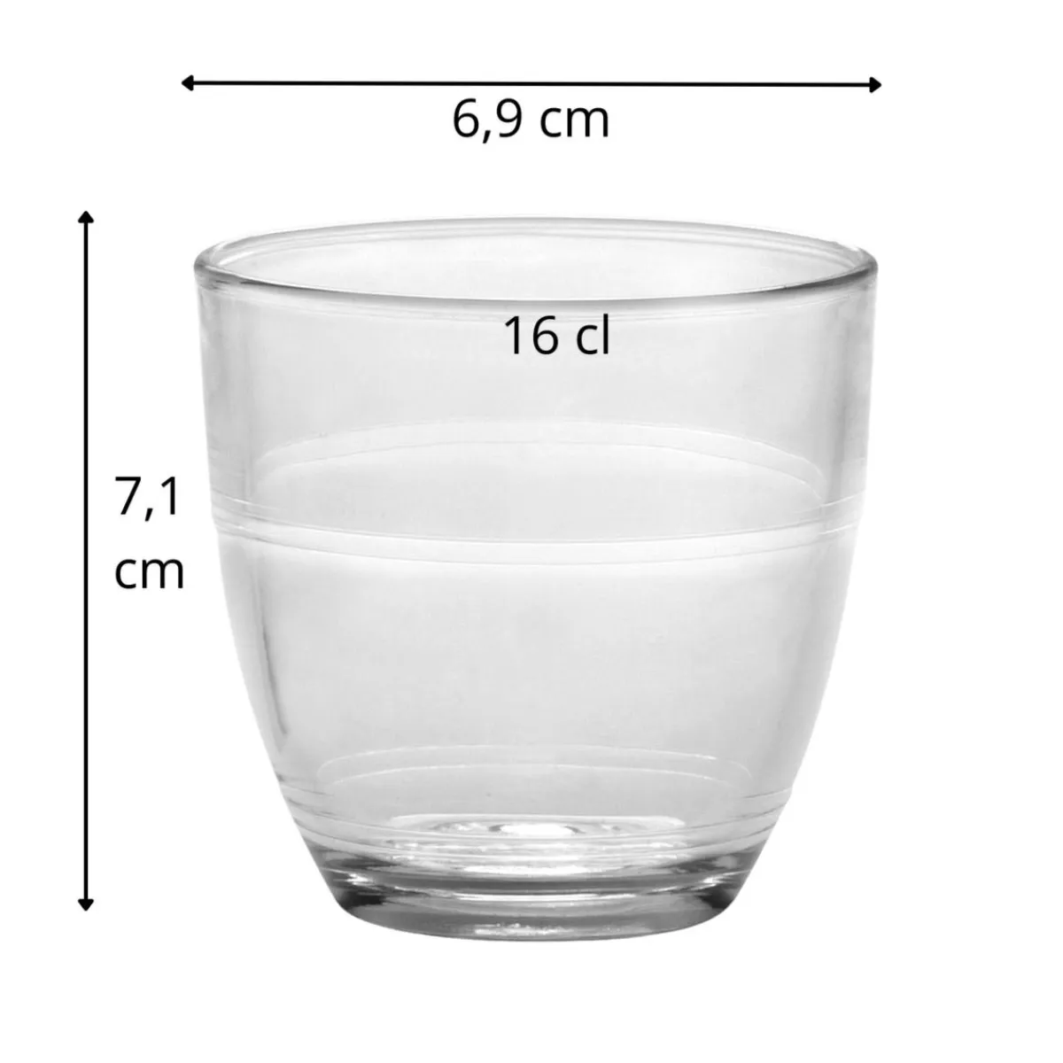Gobelet verre trempé 16 cl Gigogne - DURALEX Online