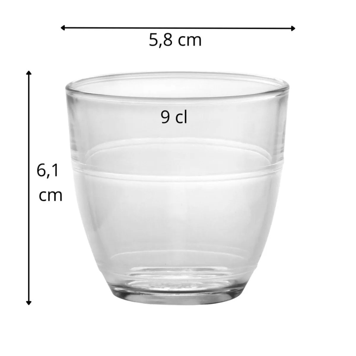 DURALEX Gobelet verre trempé 9 cl Gigogne Sale