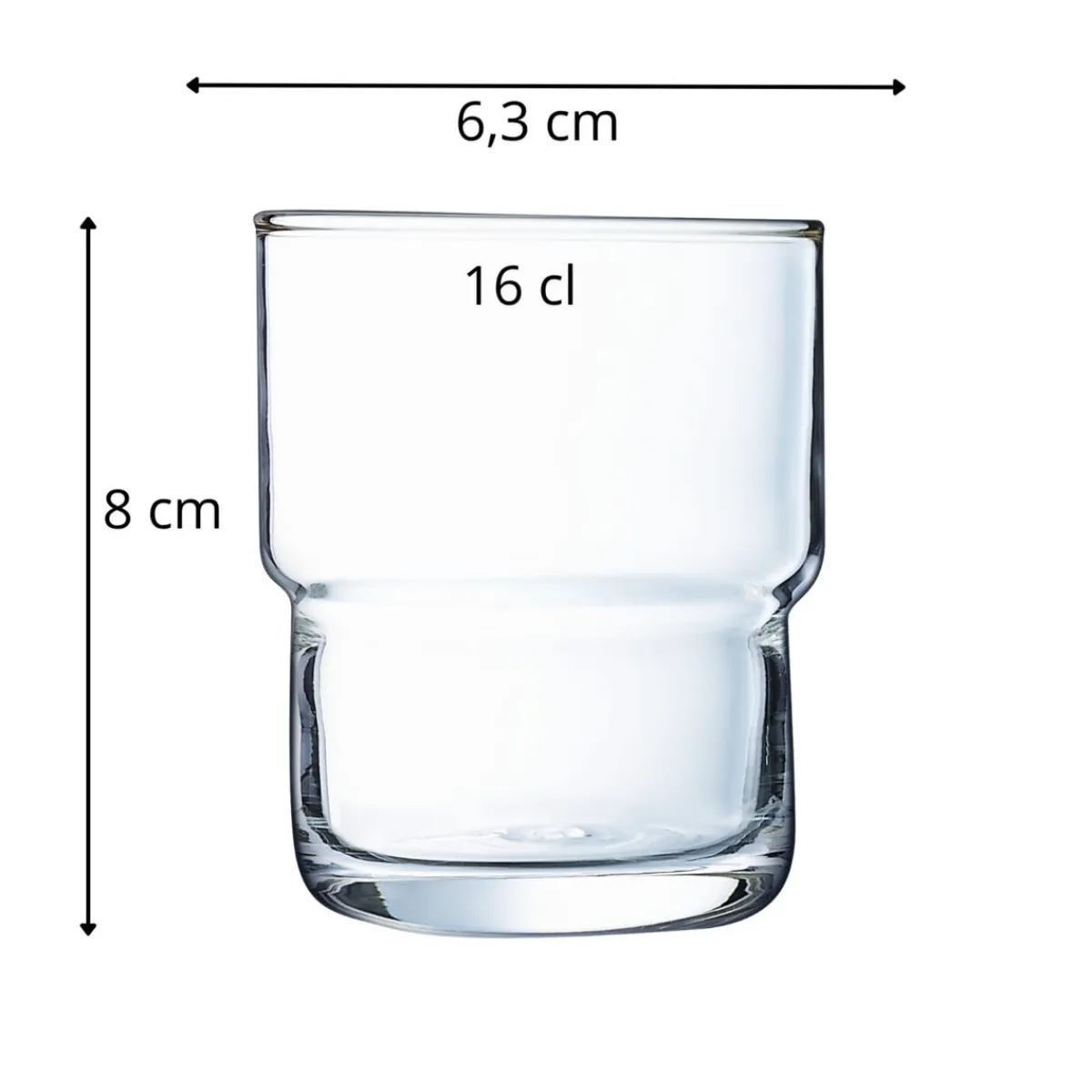 ARCOROC Gobelet verre trempé 16 cl Log Sale