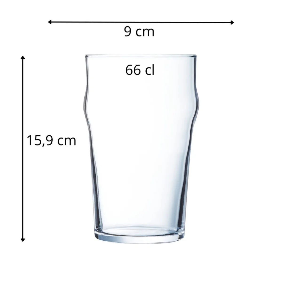 Gobelet verre trempé 66 cl Nonic - ARCOROC Discount