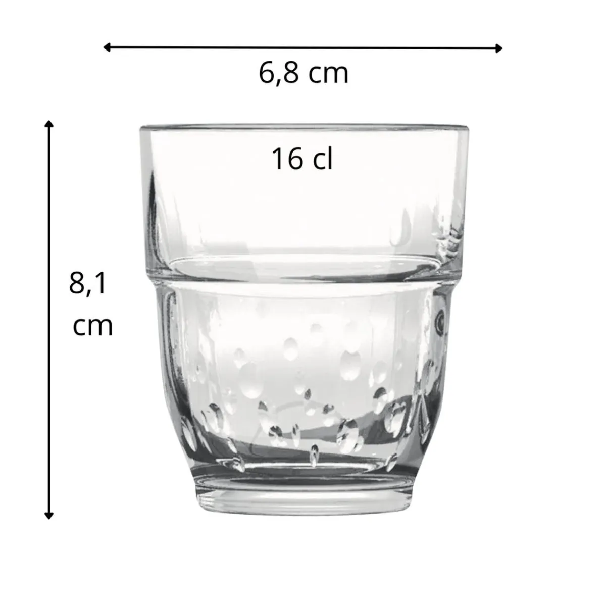 Gobelet verre trempé 16 cl Oxygen Stacky - ARCOROC Clearance