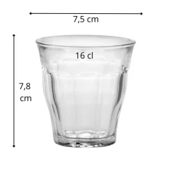 DURALEX Gobelet verre trempé 16 cl Picardie New