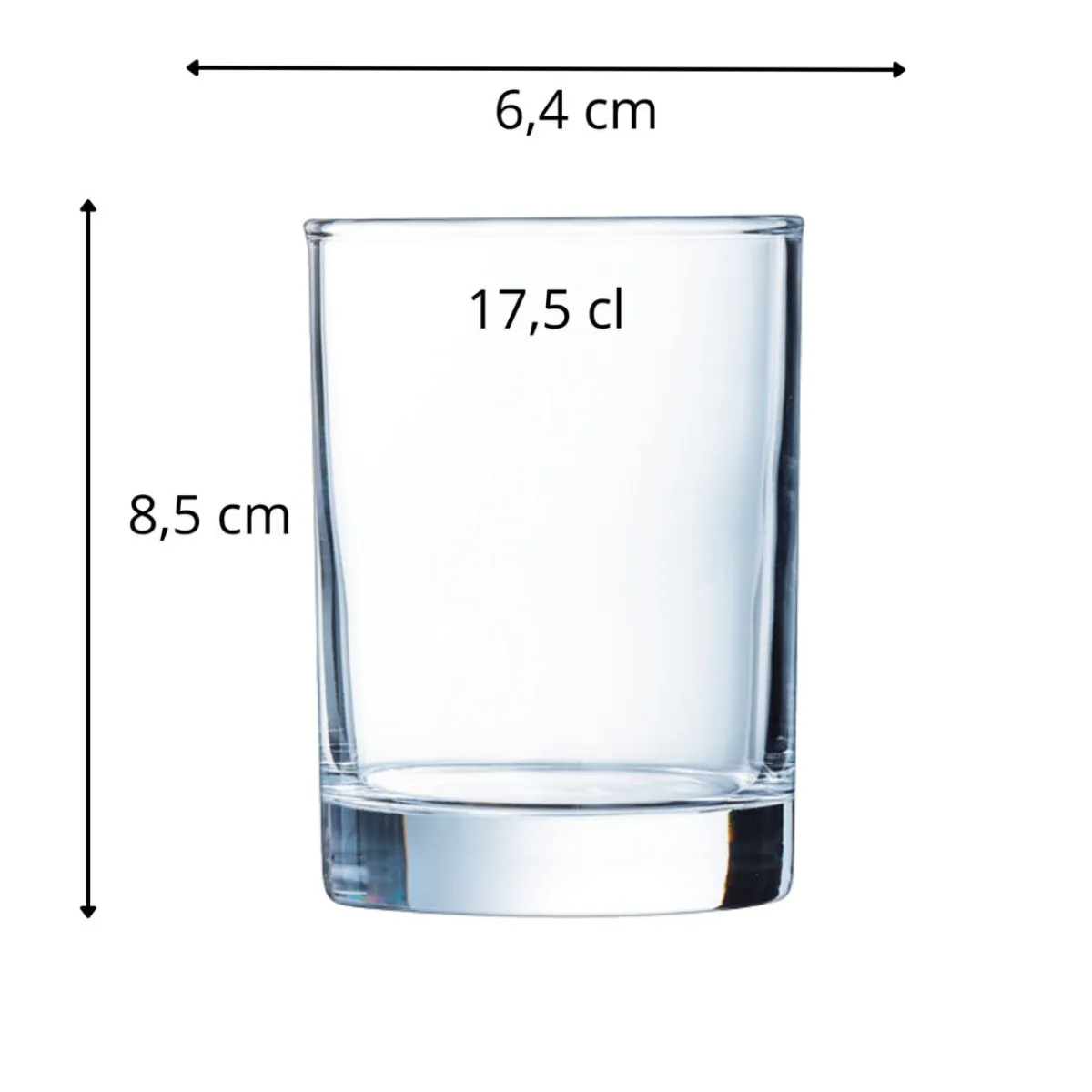 ARCOROC Gobelet verre trempé 17,5 cl Princesa Outlet