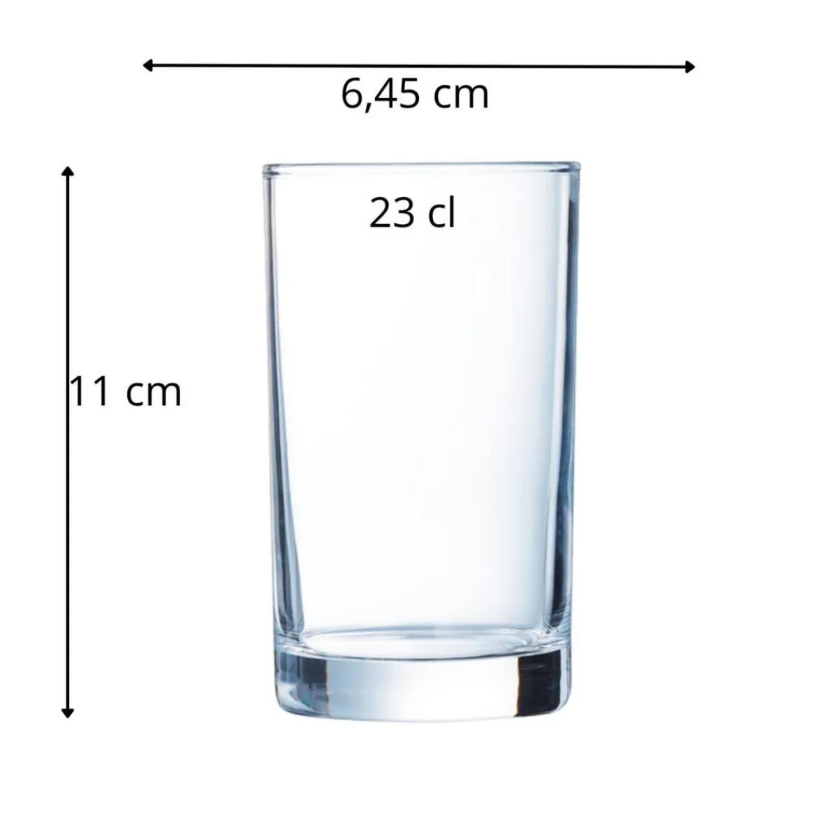 Gobelet verre trempé 23 cl Princesa - ARCOROC New