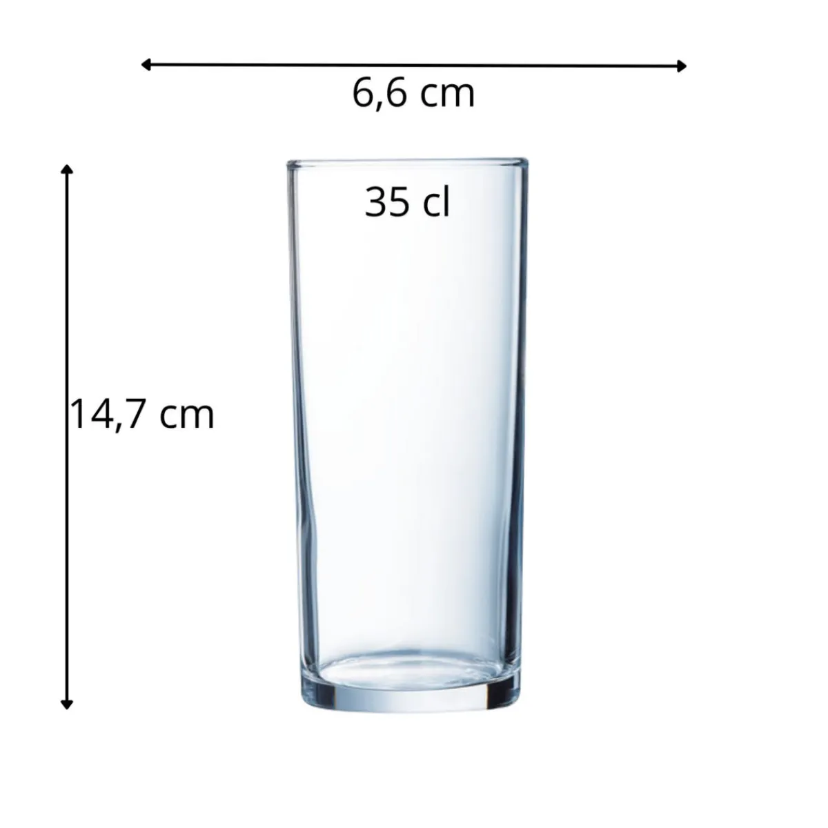 Gobelet verre trempé 35 cl Princesa - ARCOROC Discount