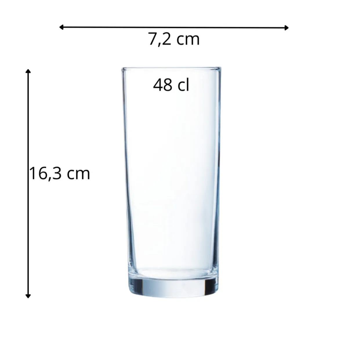 ARCOROC Gobelet verre trempé 48 cl Princesa Discount