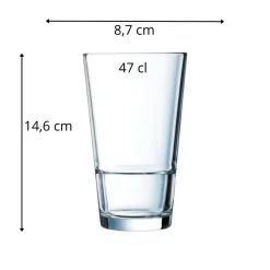 Gobelet verre trempé 47 cl Stack Up - ARCOROC
