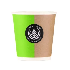 HUHTAMAKI Gobelet vert carton Ø 6,2 cm 10 cl Hot Cup (80 pièces) New