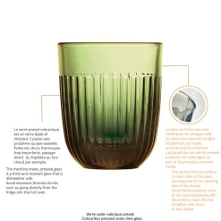LA ROCHERE Gobelet vert verre pressé 26 cl Ouessant Hot