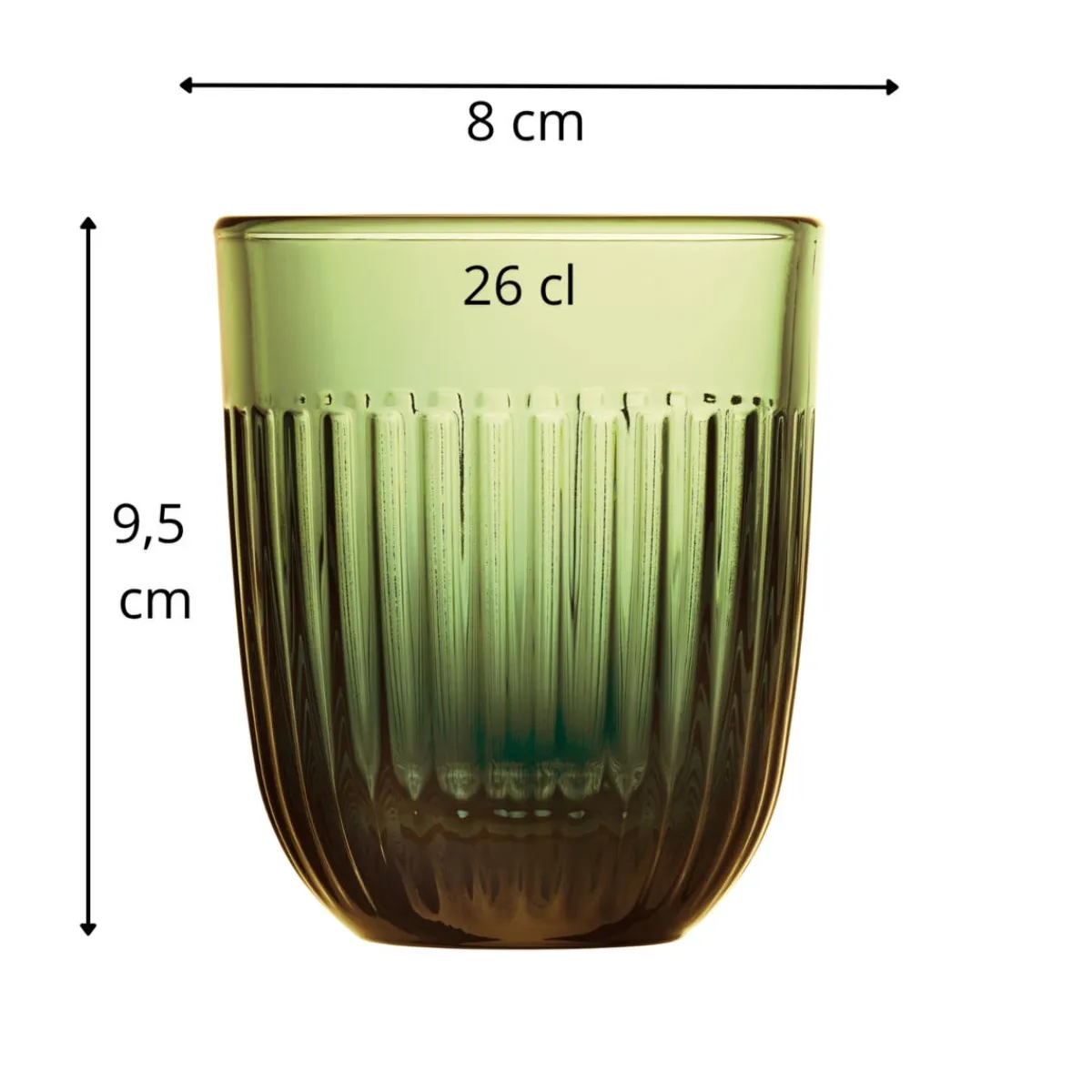 LA ROCHERE Gobelet vert verre pressé 26 cl Ouessant Hot