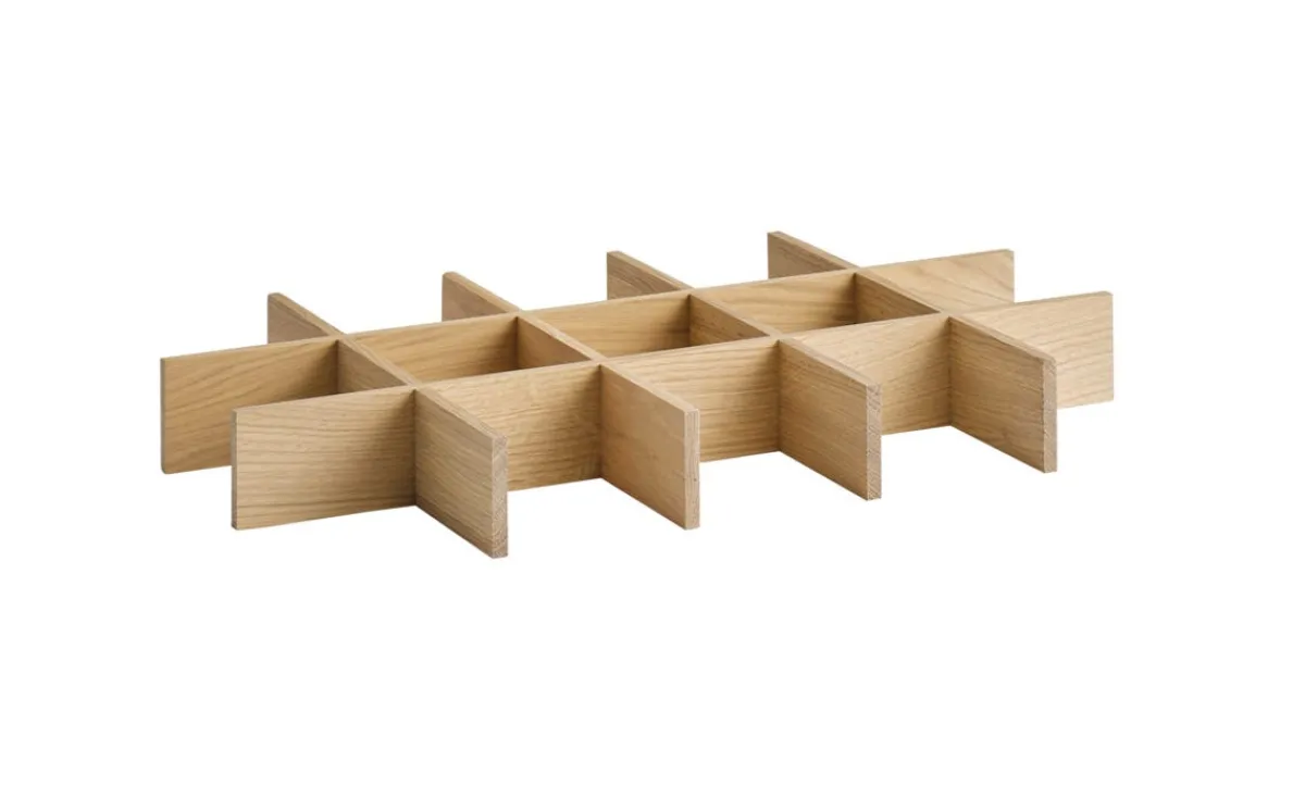 APS Insert pour caisse GN1/1 avec 15 compartiments chêne 50,5x30x6 cm Valo Online