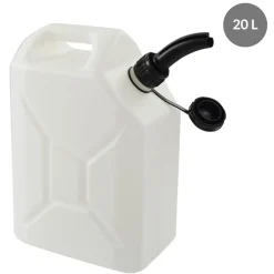Jerrican Sans couvercle blanc plastique 32x20x46 cm 20 L fond plein parois pleines - GILAC Online