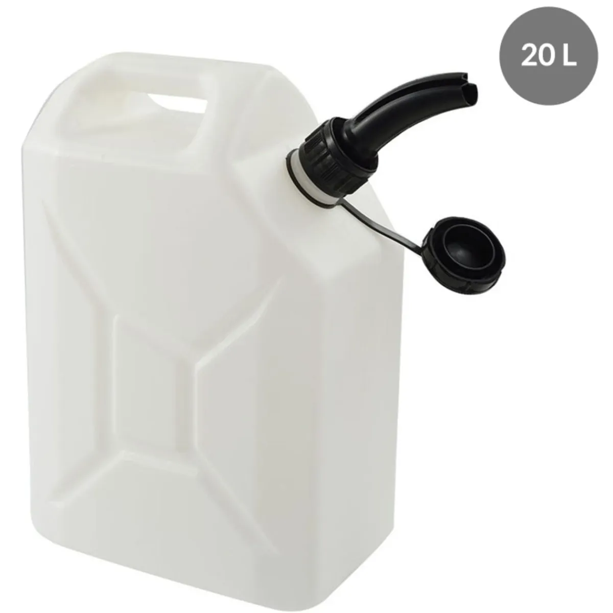Jerrican Sans couvercle blanc plastique 32x20x46 cm 20 L fond plein parois pleines - GILAC Online