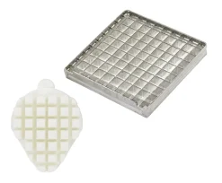 Kit couteau et poussoir 13x13 mm pour coupe-frites acier 10,5x10,5x3 cm - L.TELLIER New