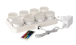 Kit de 8 bougies à led blanc Ø 5 cm 4,8 cm - DUNI Clearance