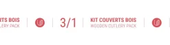 Aucune Kit de couverts jetables (550 pièces) Hot