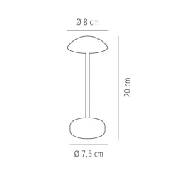 APS Lampe led blanc Ø 7,5 cm 20,5 cm Alva Discount