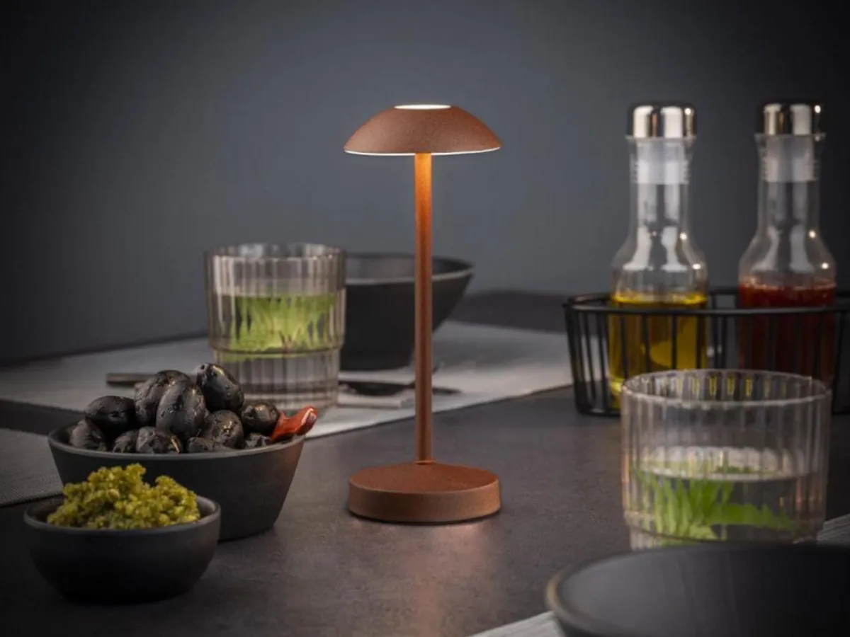 APS Lampe led brun Ø 7,5 cm 20,5 cm Alva Discount