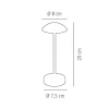 Lampe led cuivre Ø 7,5 cm 20,5 cm Alva - APS New