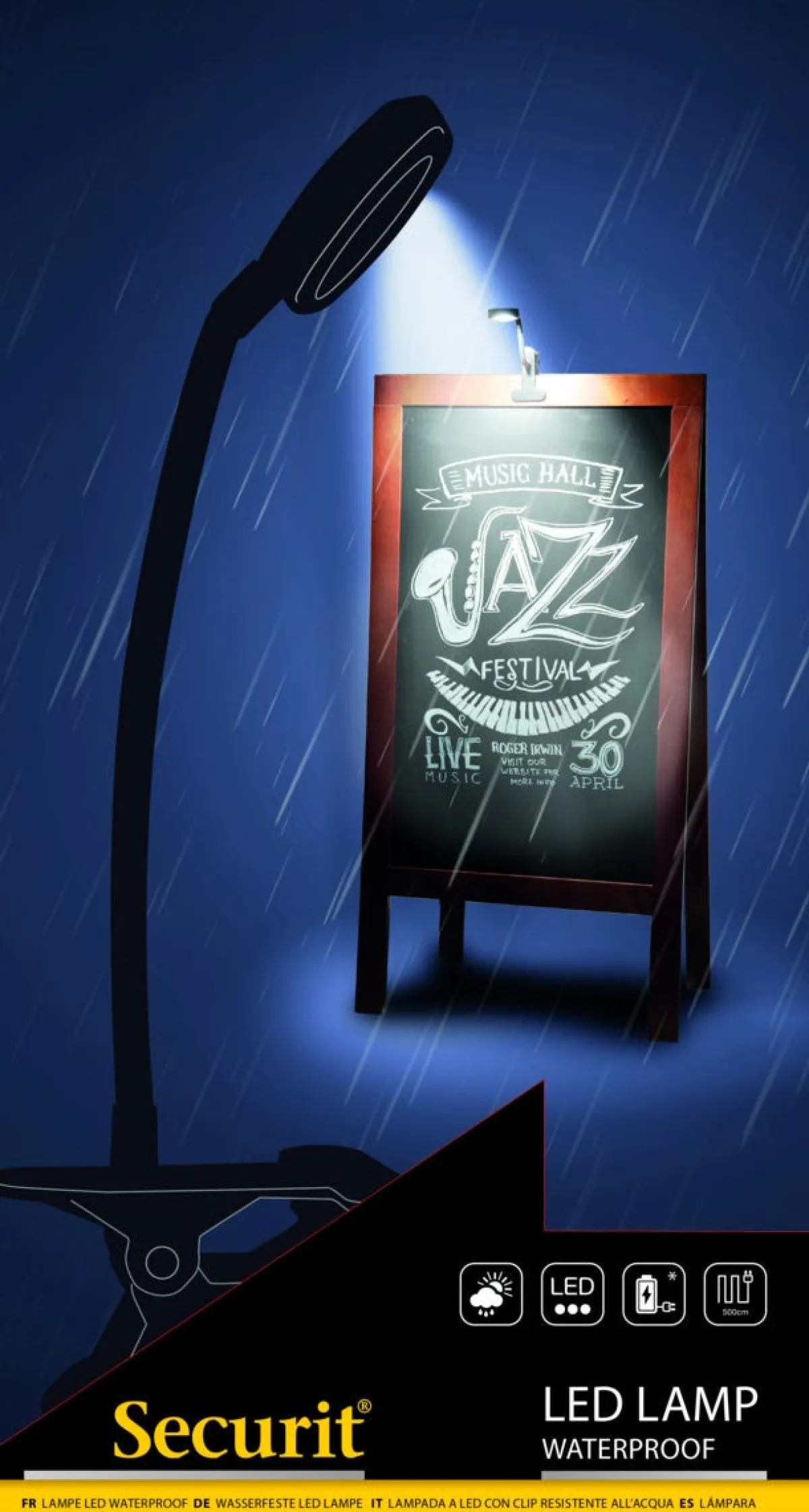SECURIT Lampe pour chevalet 11 W Hot