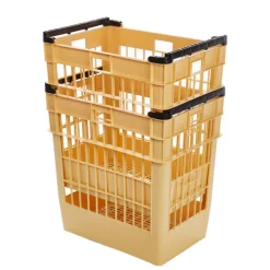Manne à pain Sans couvercle beige plastique 66,5x46x71,5 cm 150 L fond ajouré parois ajourées - GILAC Best