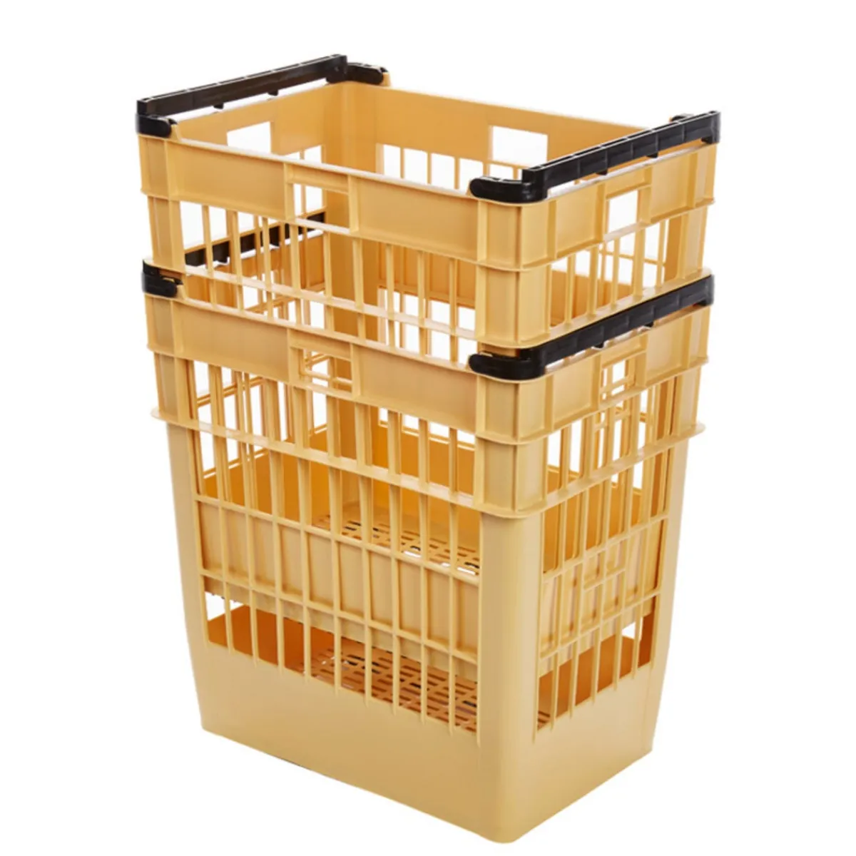 Manne à pain Sans couvercle beige plastique 66,5x46x71,5 cm 150 L fond ajouré parois ajourées - GILAC Best