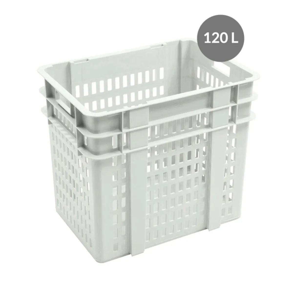 Manne à pain Sans couvercle beige plastique 64x45x55,5 cm 120 L fond ajouré parois ajourées - GILAC Hot